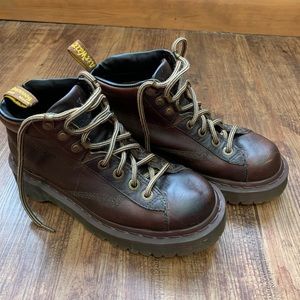 Dr. Martens distressed brown leather boots